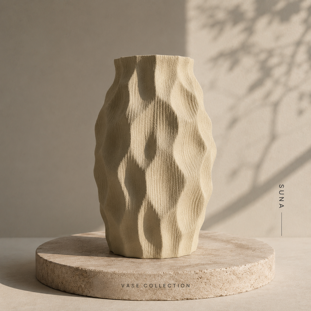 SUNA vaso di design KĀTA ispirato alla sabbia