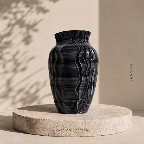NAGARE vaso di design KĀTA ispirato al fluire dell'acqua